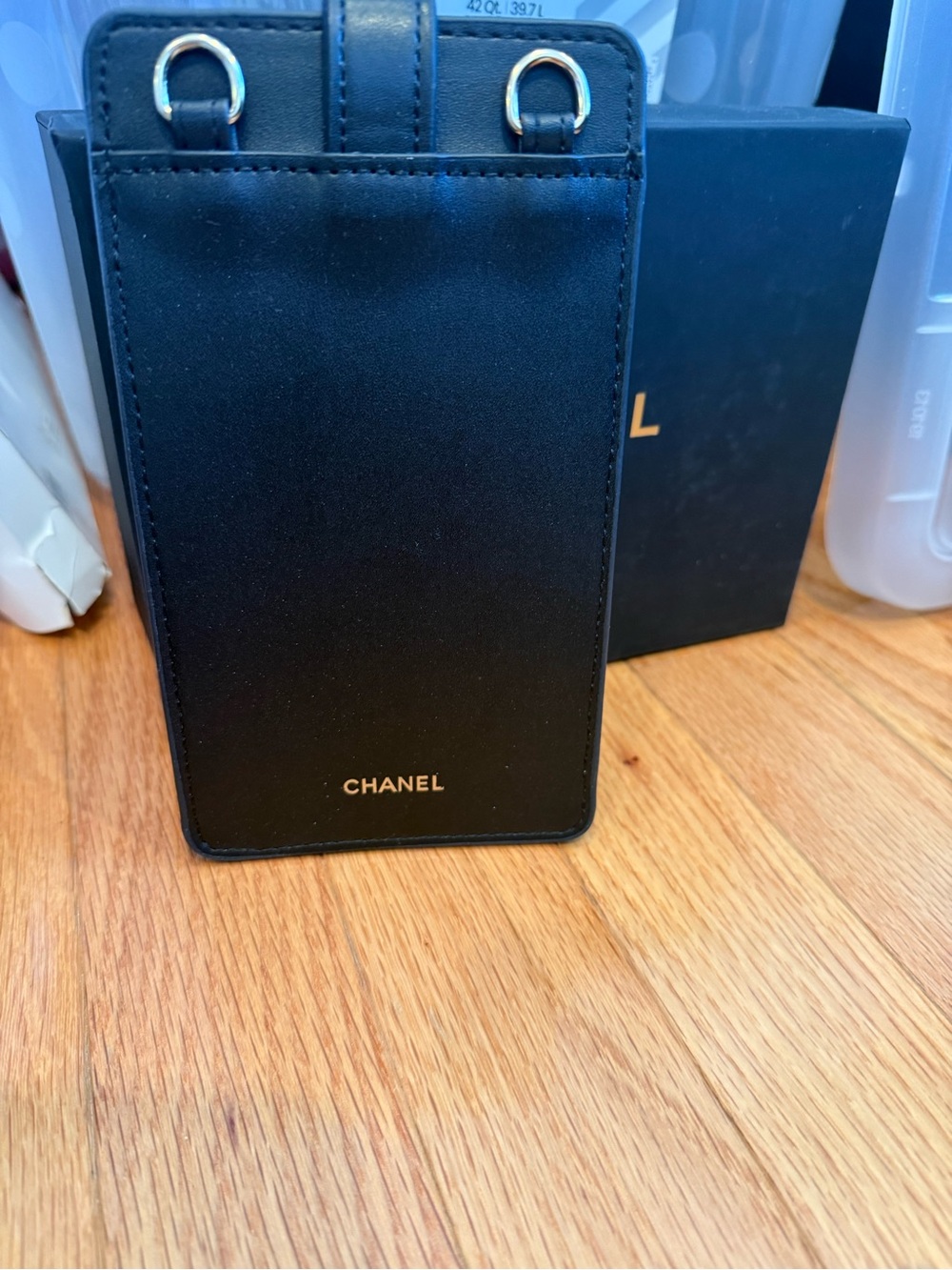 NEW Black Quilted crossbody GWP - IPHONE PRO MAX will fit in this. - Picture 2 of 2